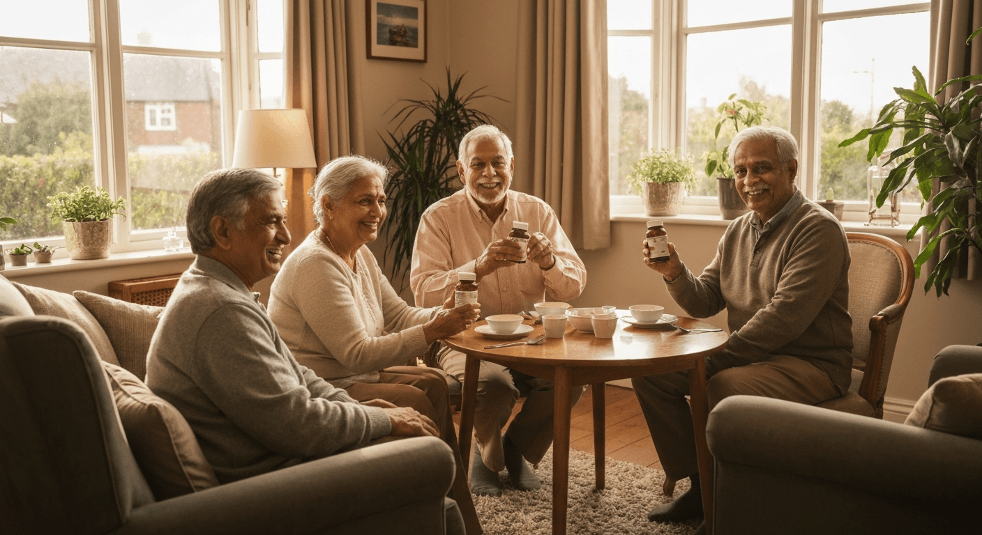 Happy senior couple representing our values
